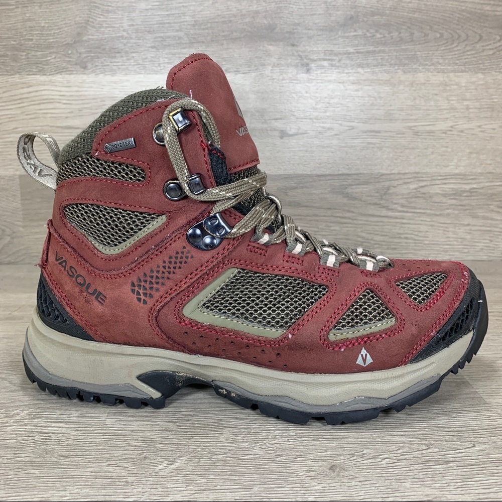 Vasque Gore-Tex Vibram Red Lace Up Hiking Boots